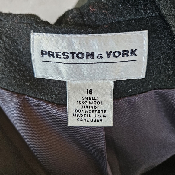 Preston & York Black Trench Coat - Picture 6 of 10